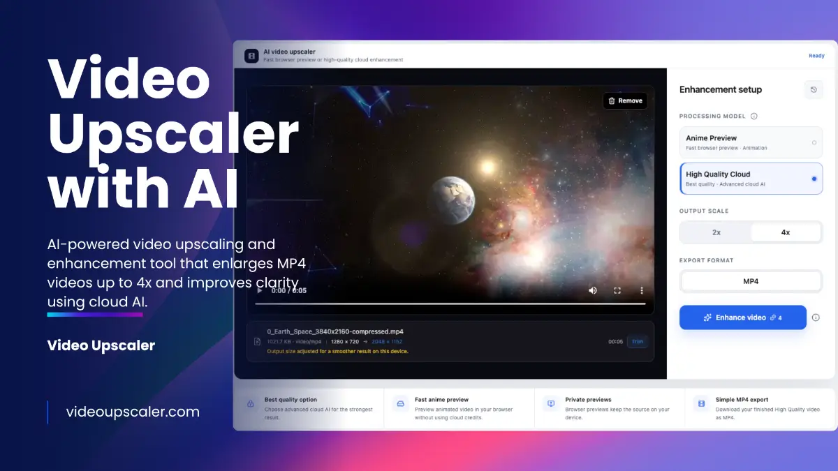 Video upscaler screenshot 1