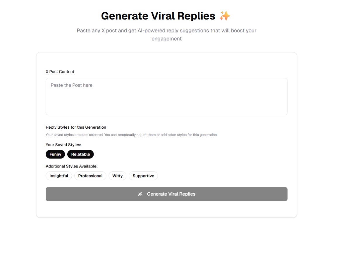 ViralReplies screenshot 1