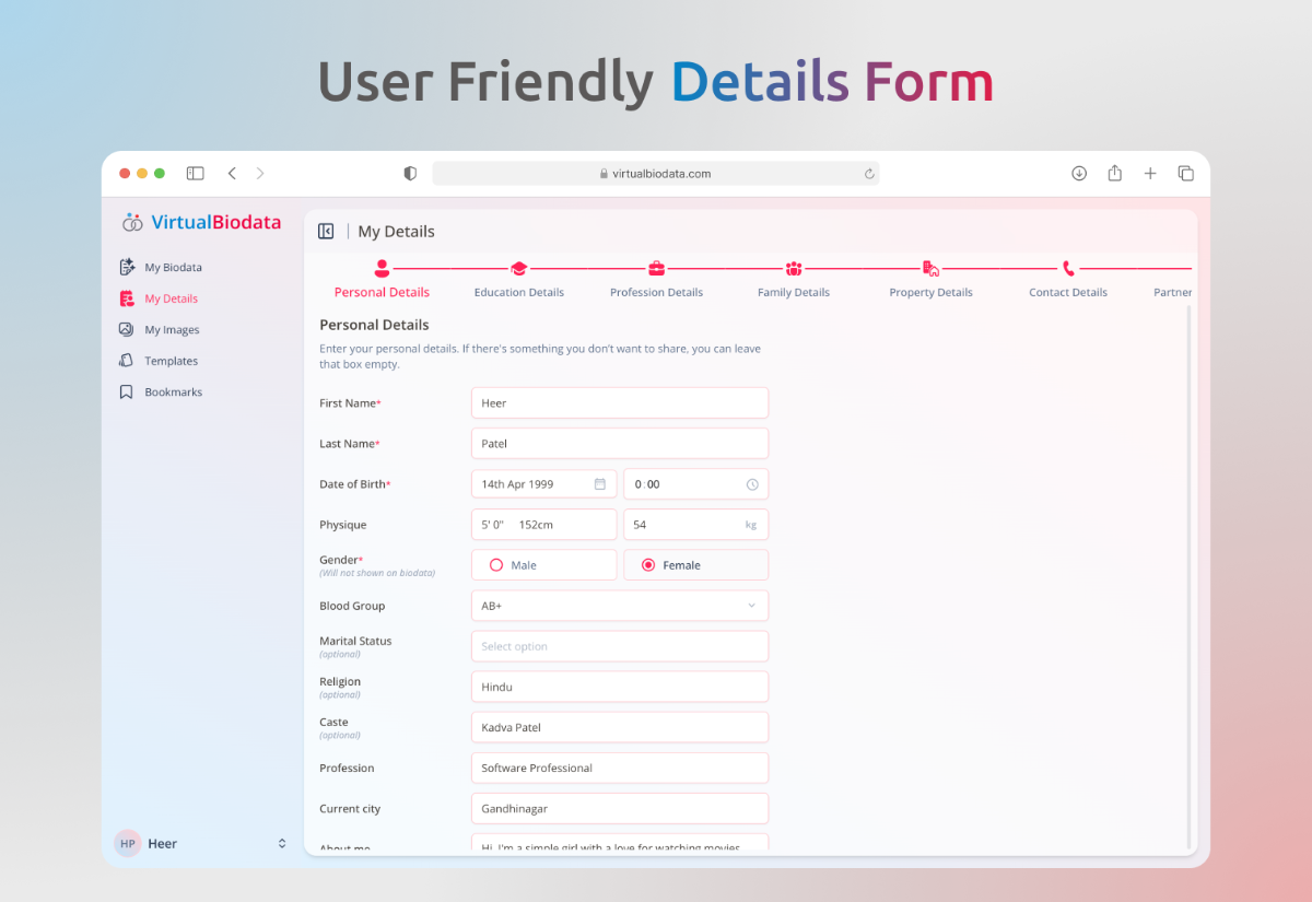 VirtualBiodata image number 11