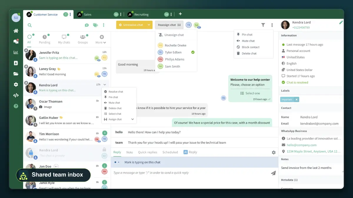 WhatsTeam screenshot 2
