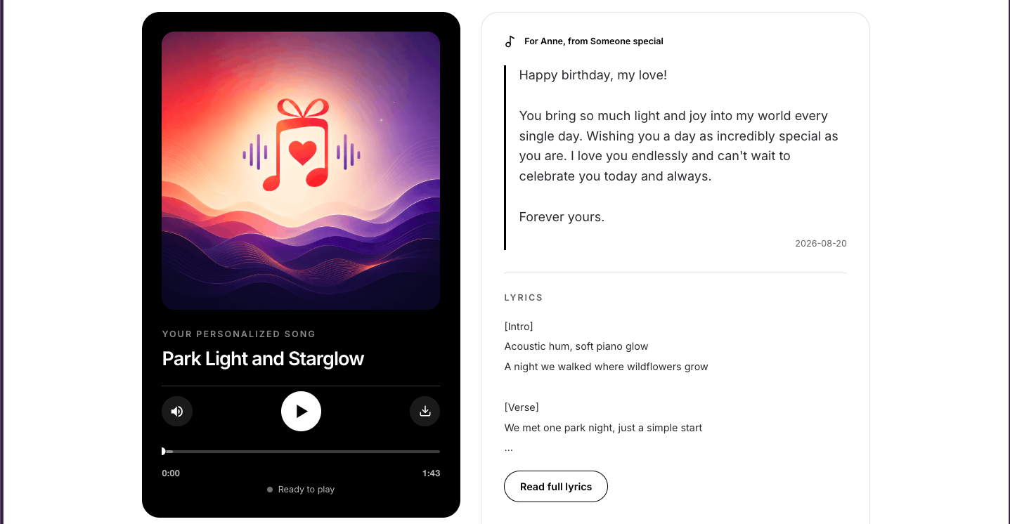 Your Song Gift screenshot 3