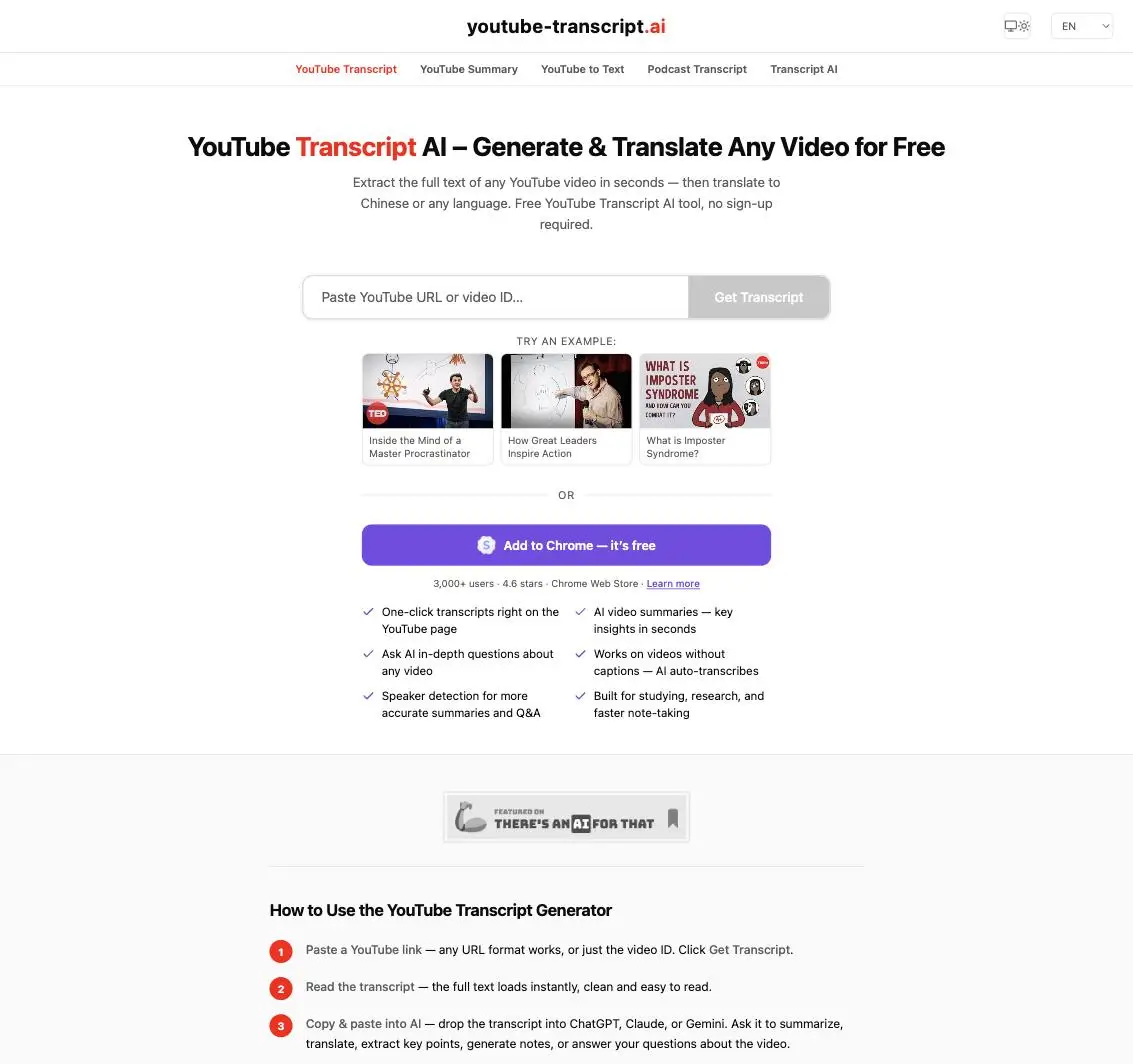 YouTube Transcript AI screenshot 3