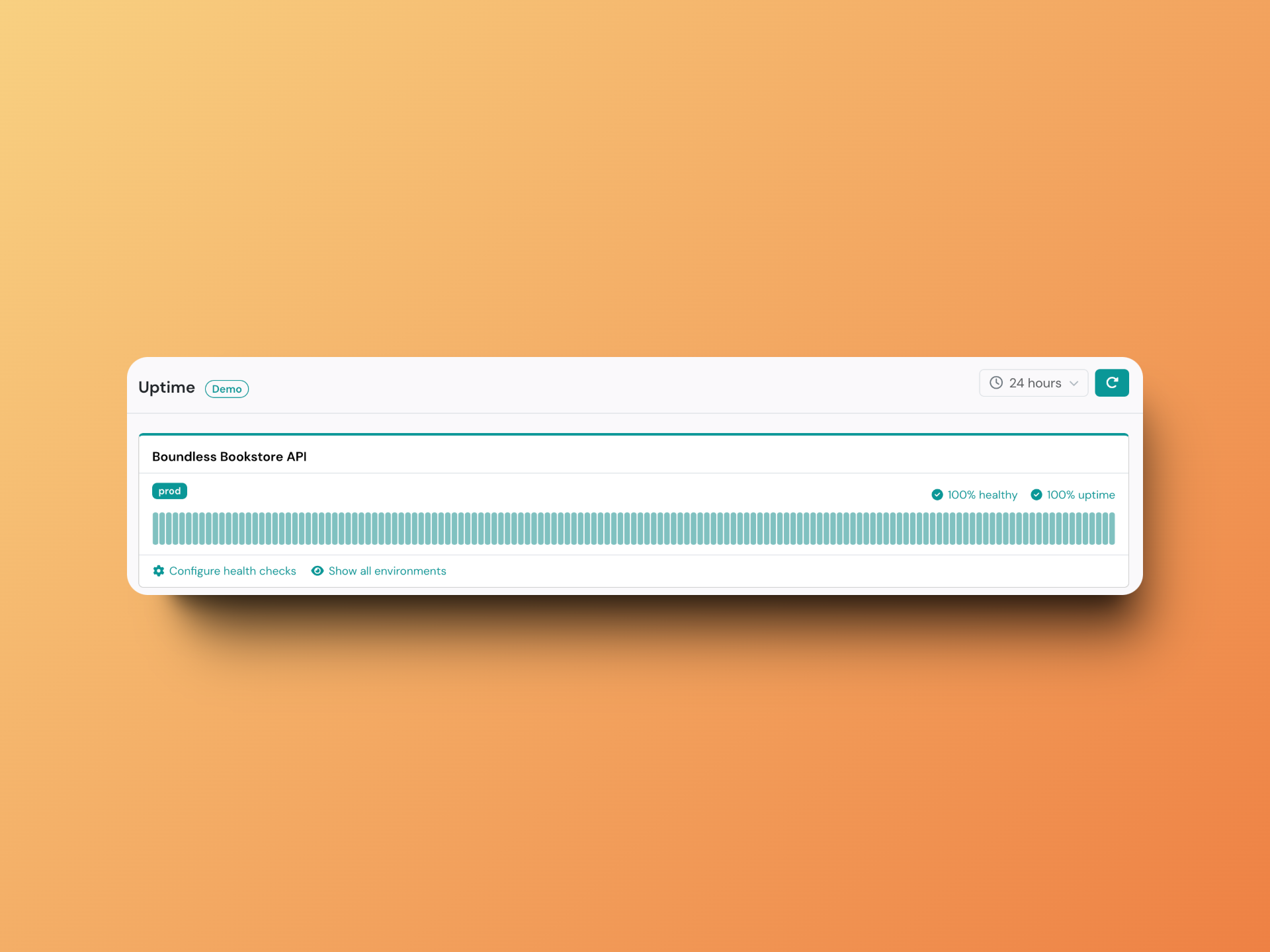 Uptime monitoring dashboard