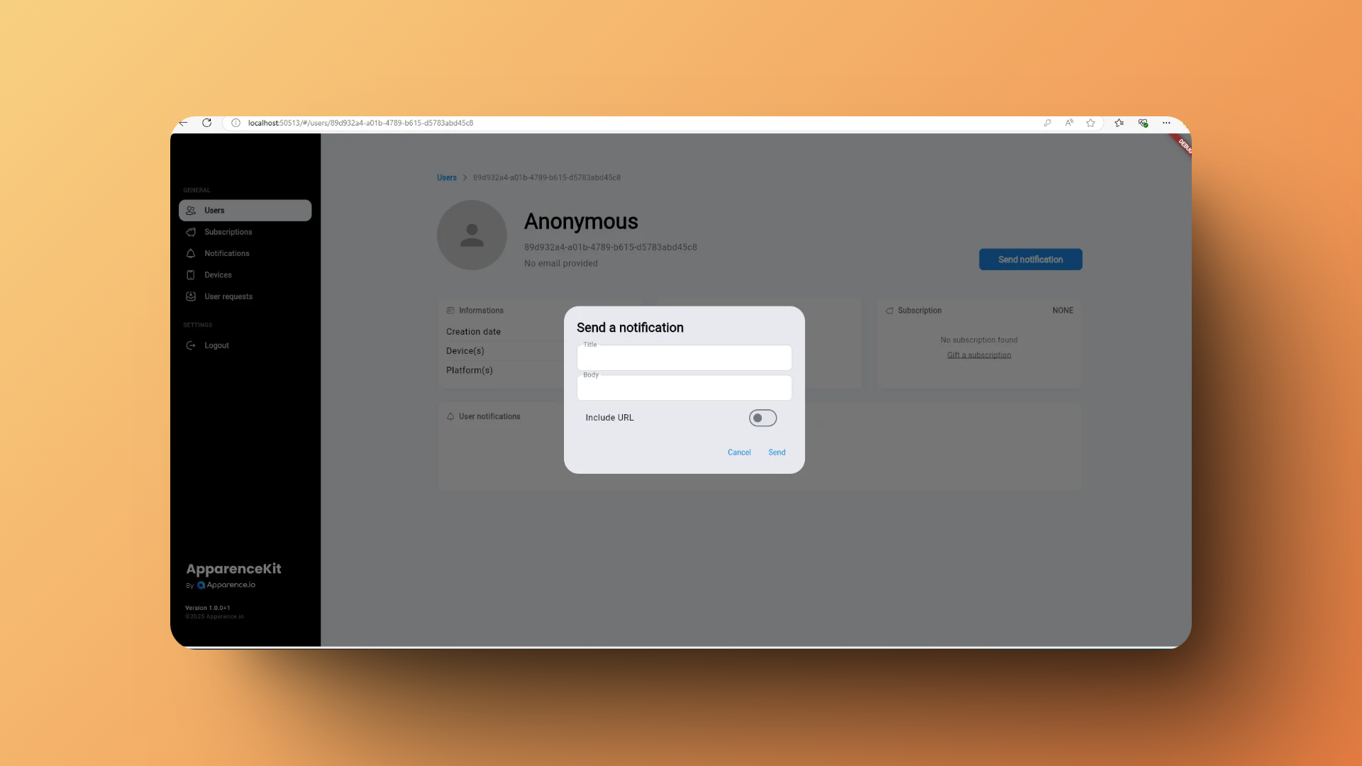 ApparenceKit Admin Interface