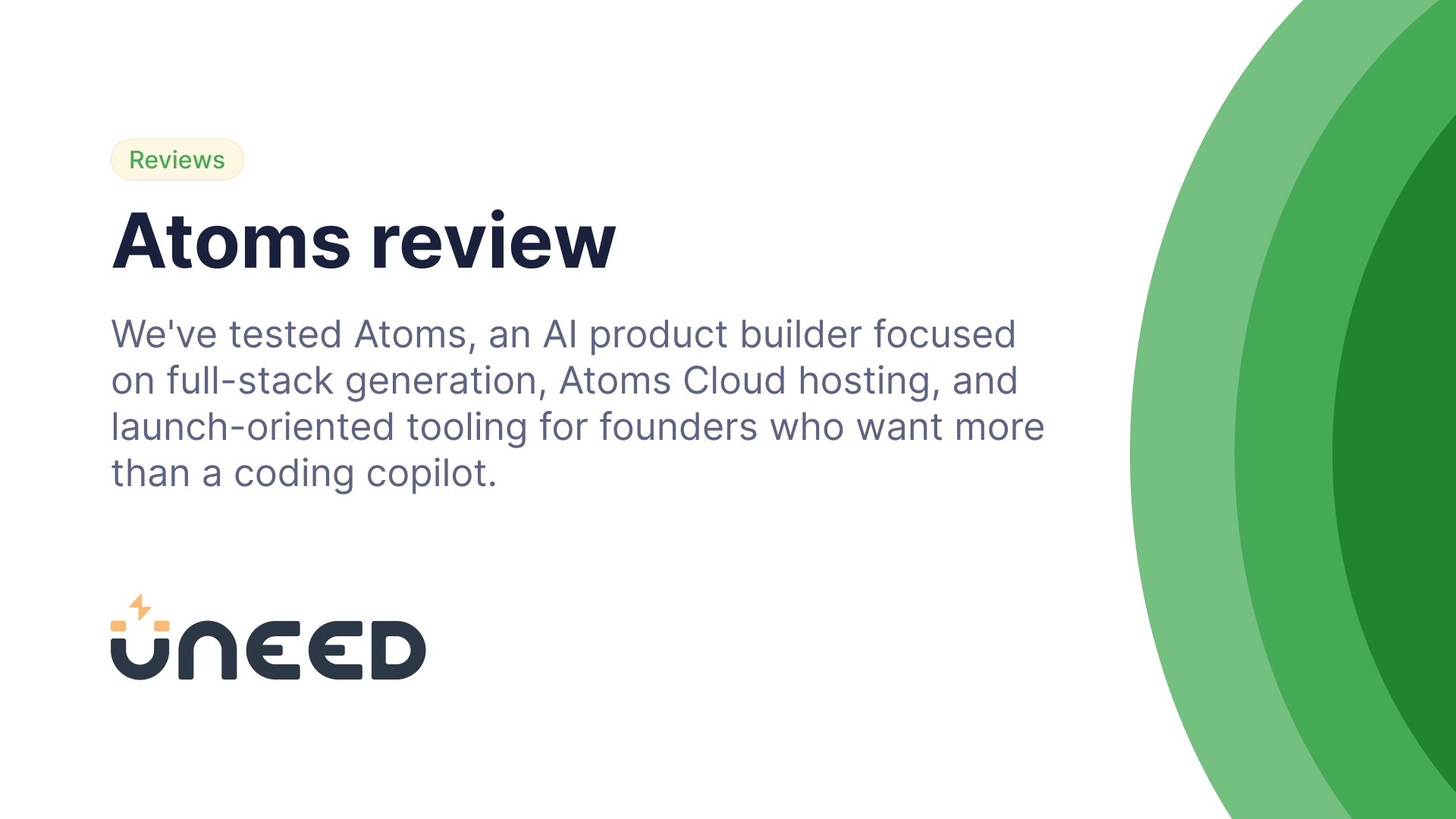 Atoms Review - Full-Stack Vibe Coding for Founders | Uneed