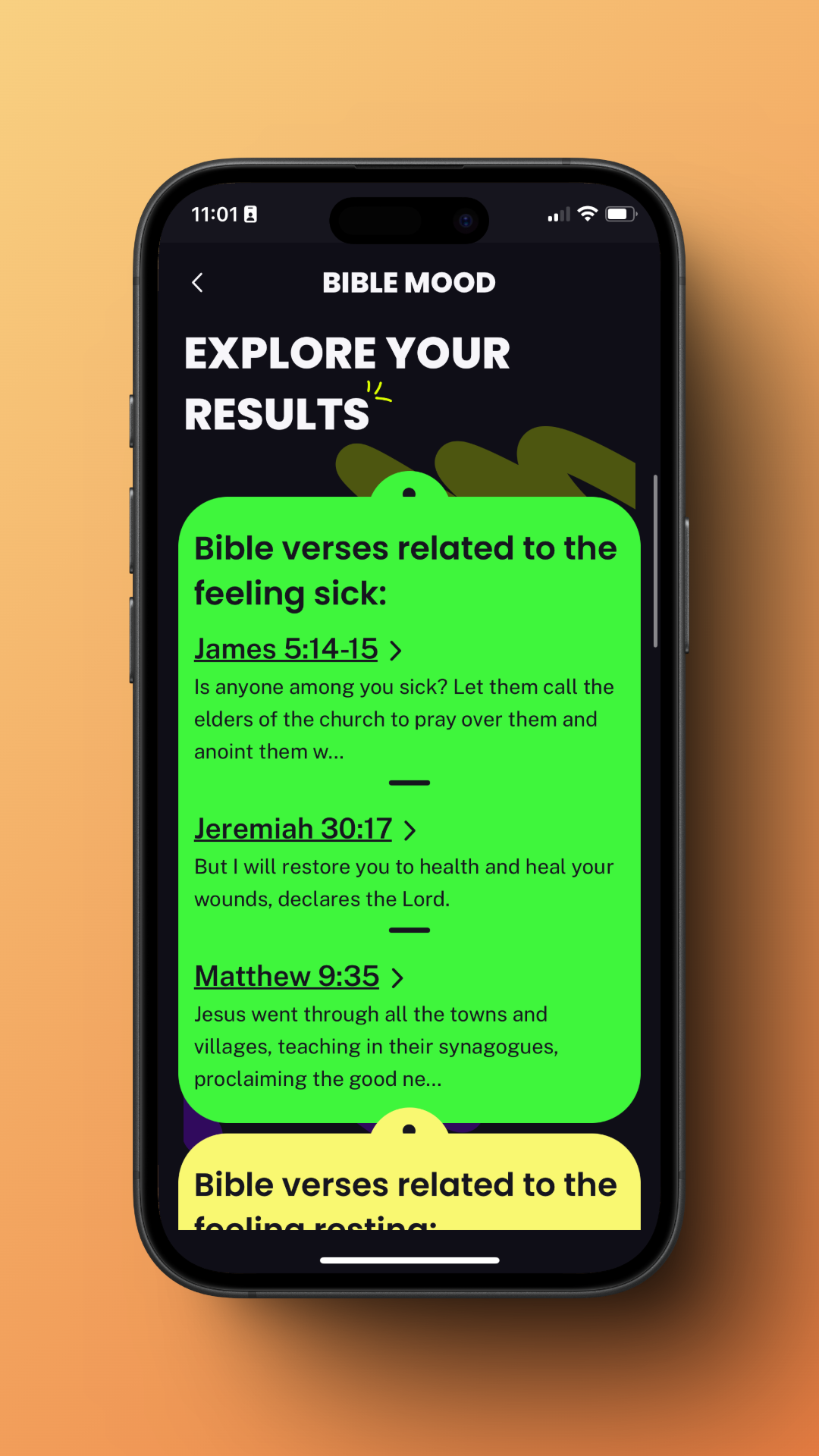 Personalized scripture recommendations based on your emotions