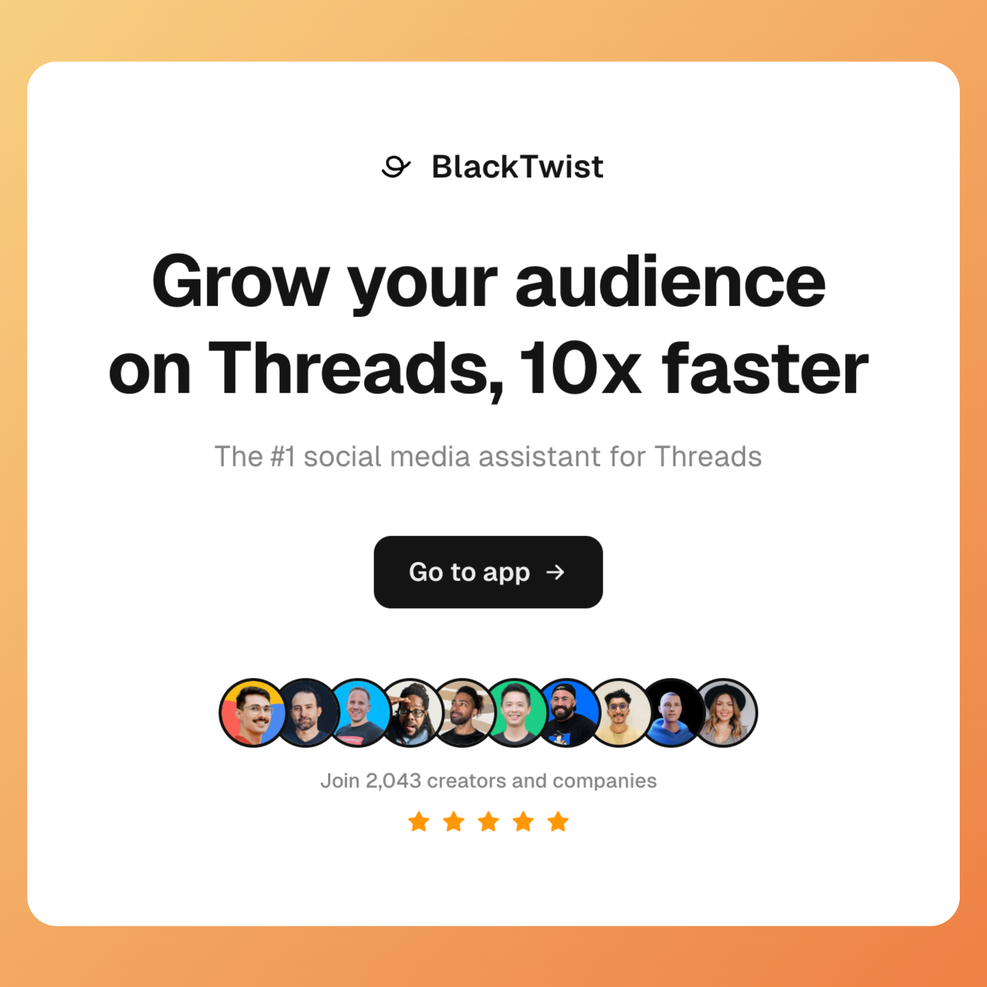 BlackTwist's landing page