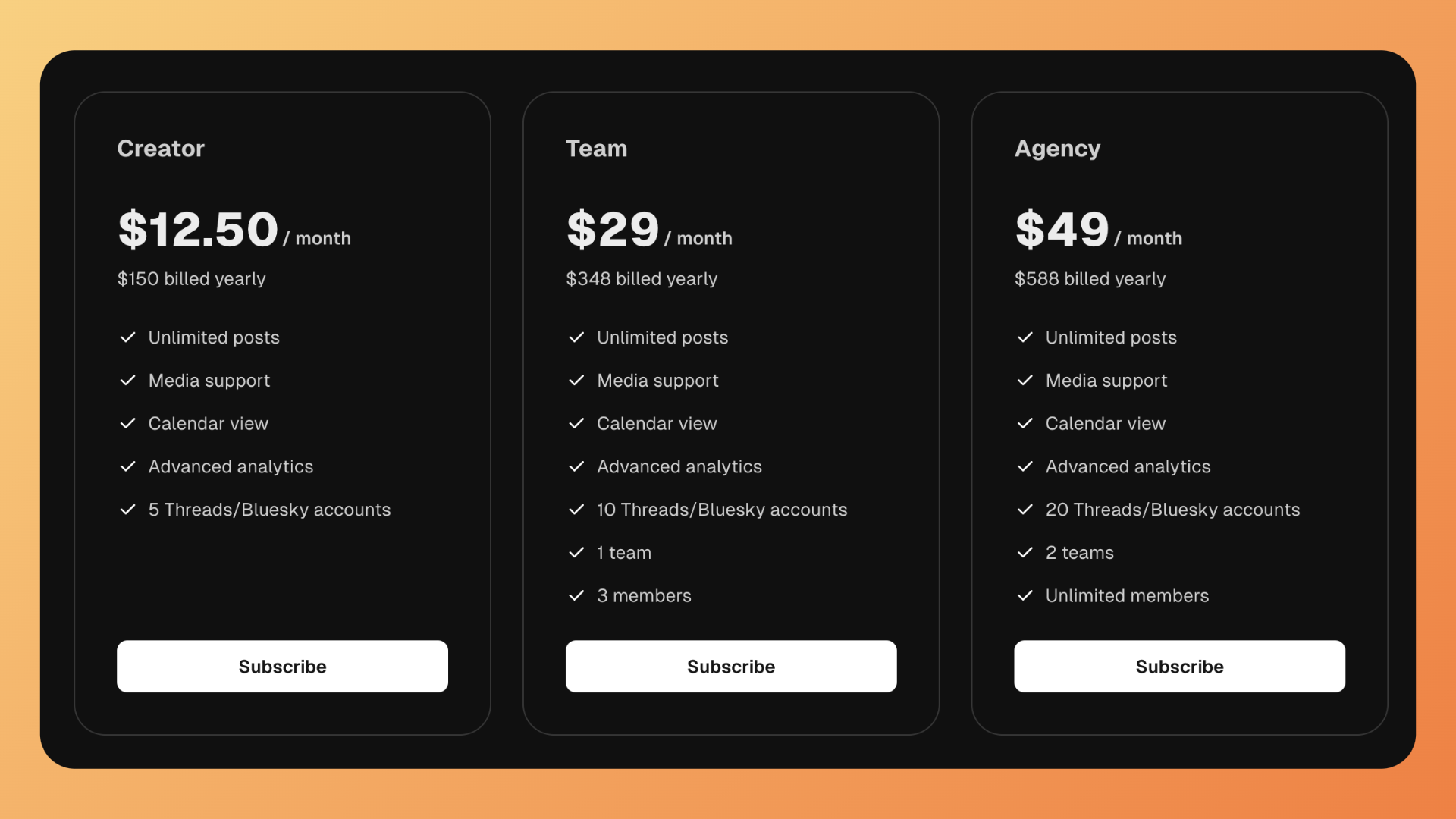 BlackTwist's pricing