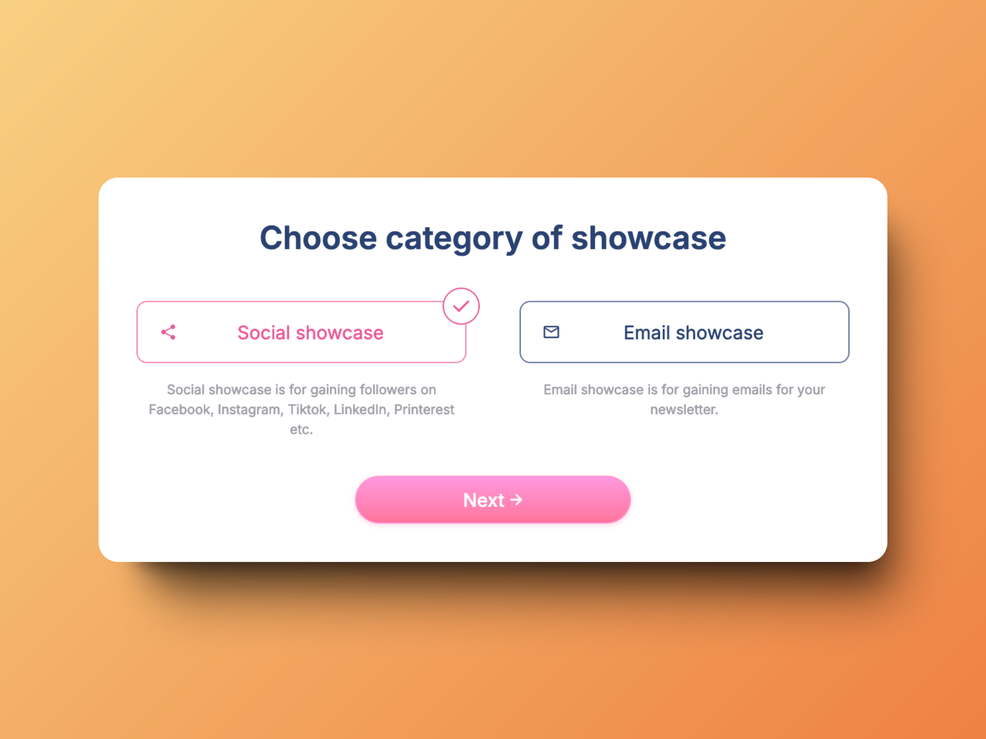 Select Social showcase