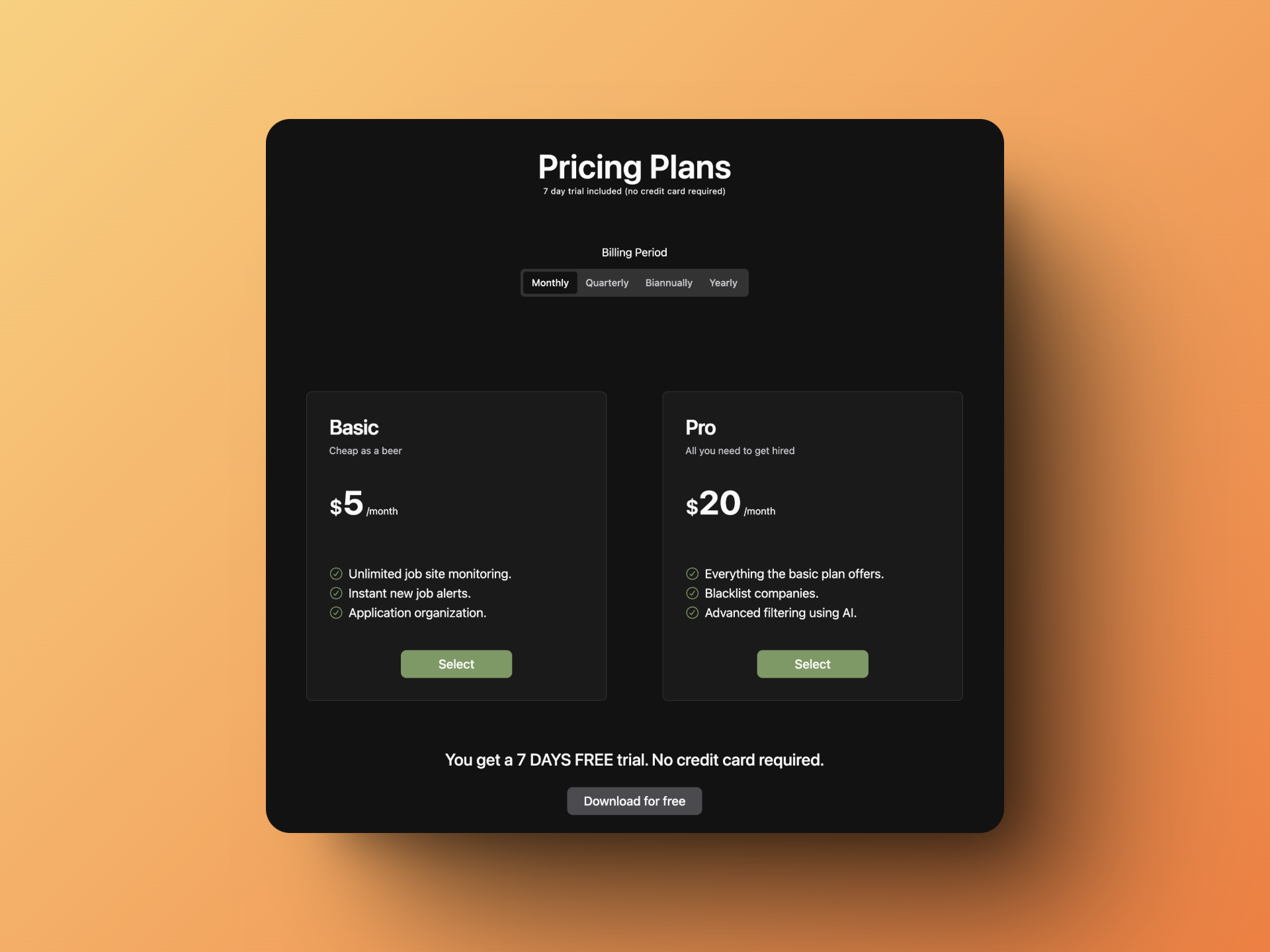 Simple and intentionally accessible pricing tiers