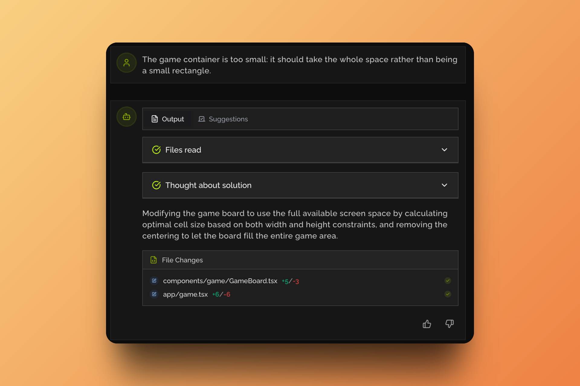AI analyzing the request and planning the solution