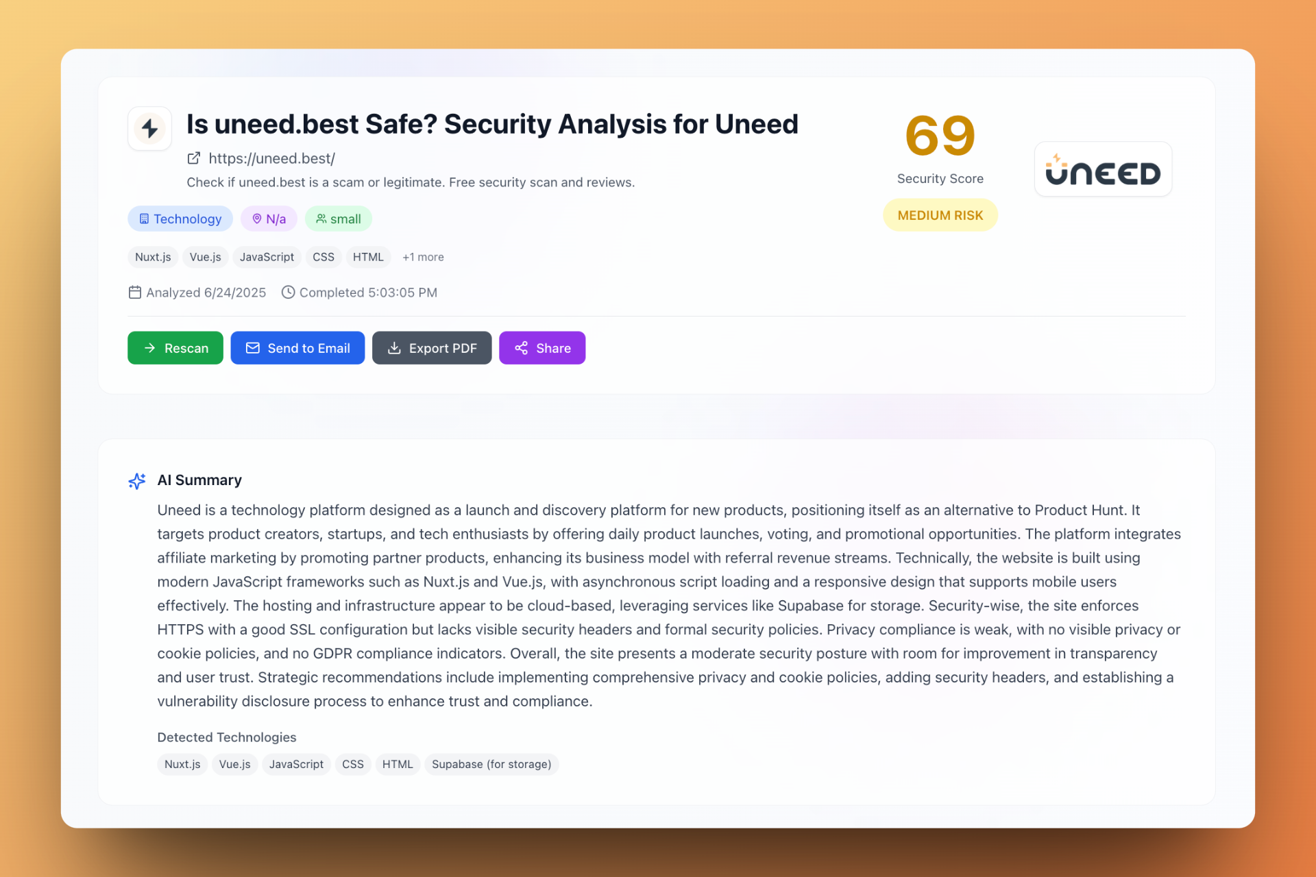 The AI-generated business intelligence summary is surprisingly accurate.