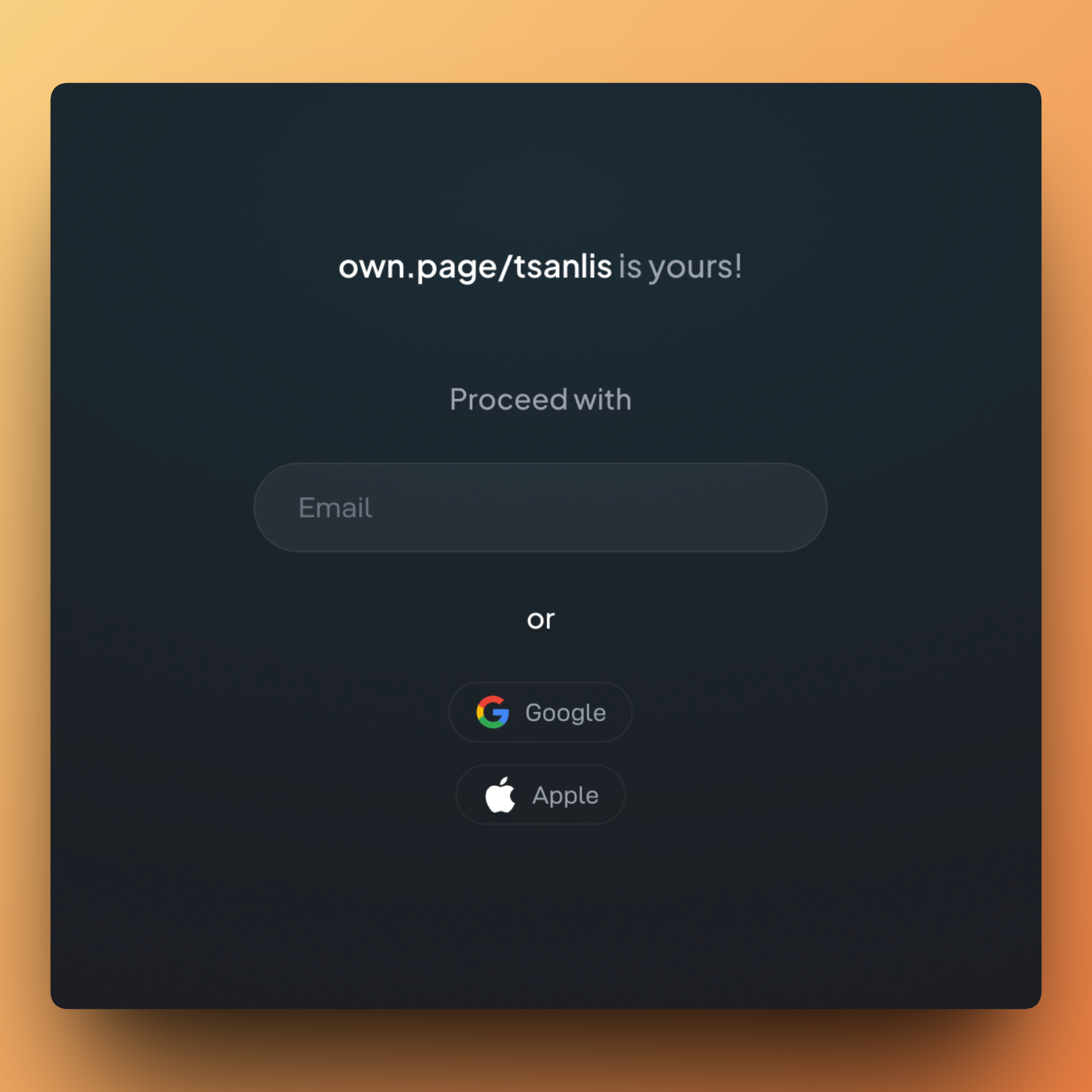 Claiming your own.page username