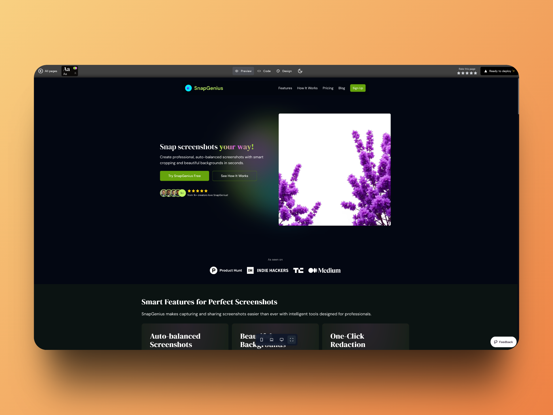 Our website. Its name is SnapGenius 🥲