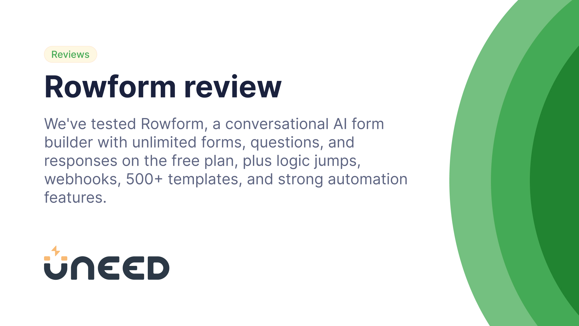 Rowform Review - The Free Typeform Alternative With Unlimited Everything