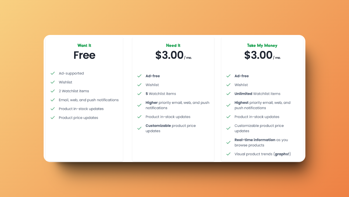 Simple and affordable pricing tiers