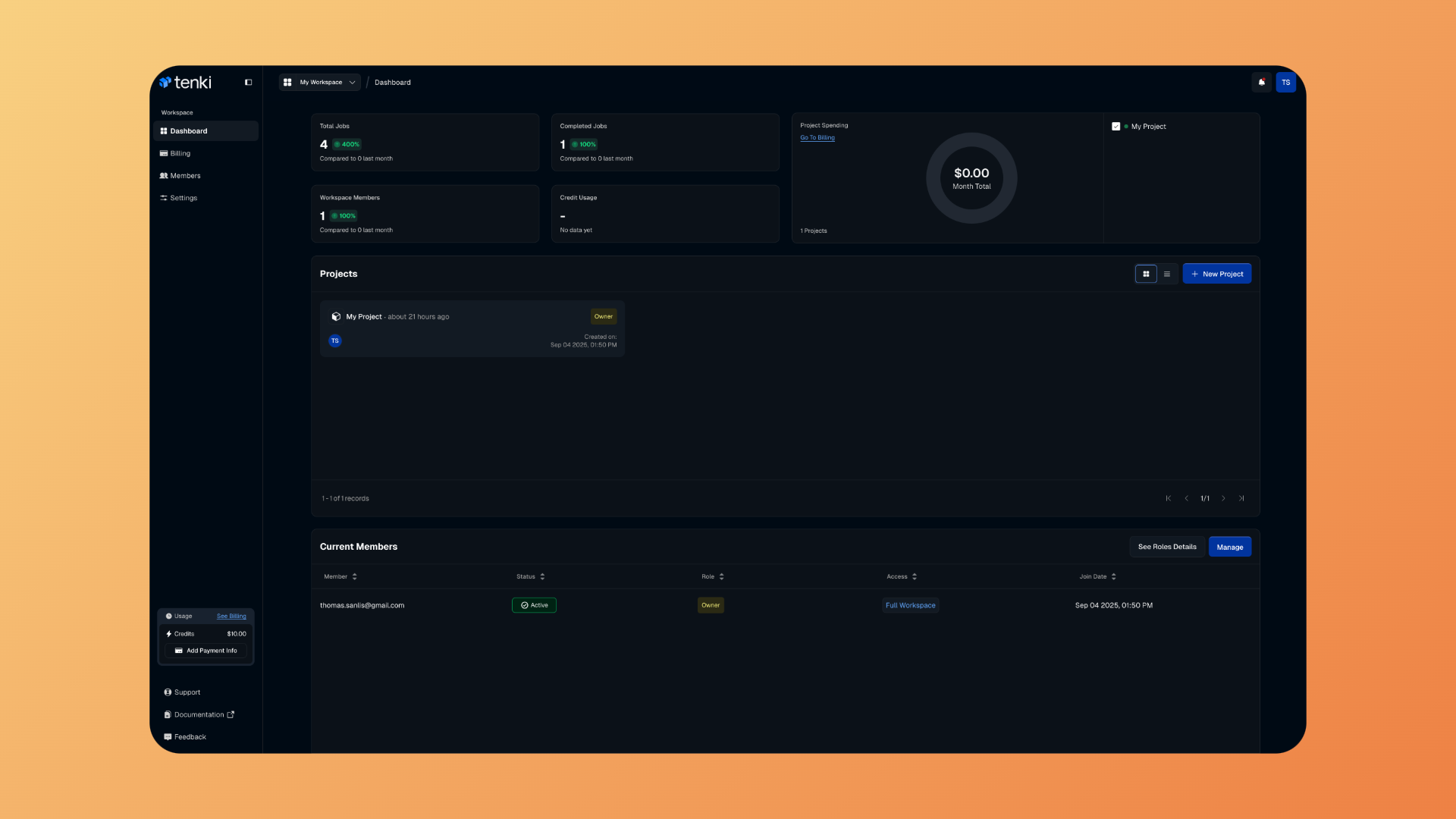 Clean, minimal dashboard focused on what matters