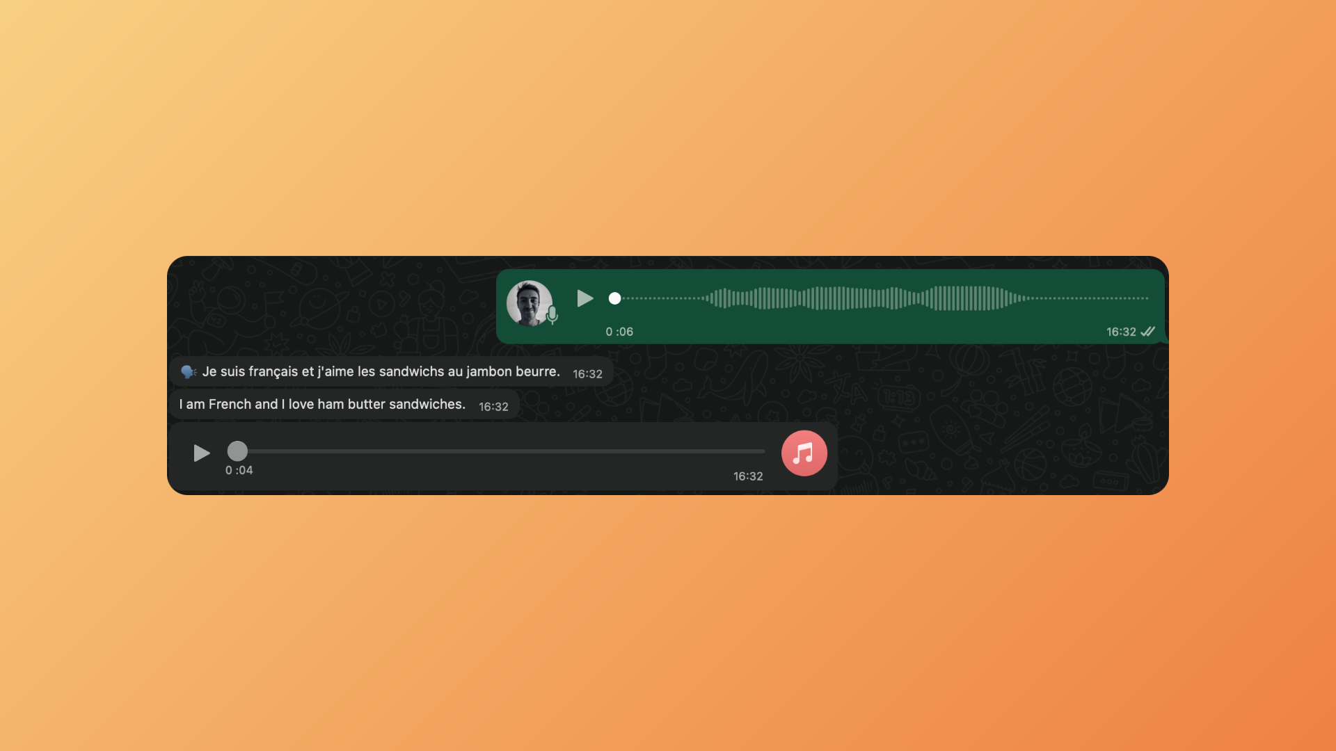 Real-time text translation between English and French