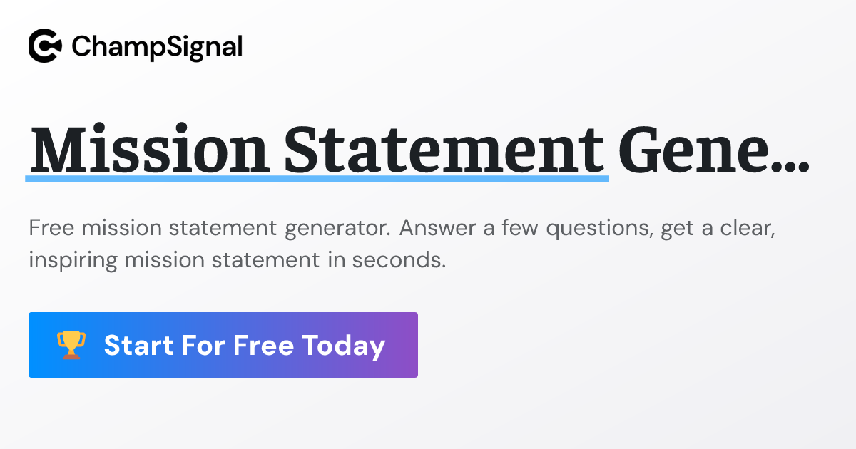Mission Statement Generator product image
