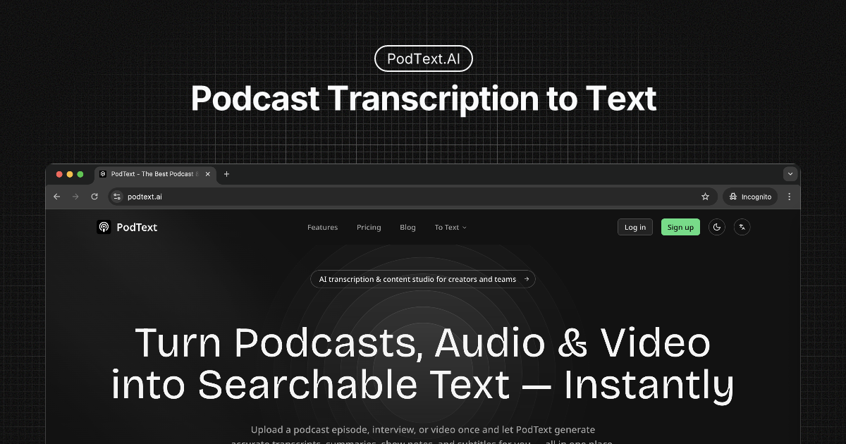 PodText screenshot 1