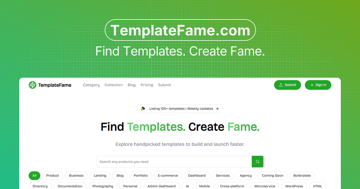 TemplateFame product image