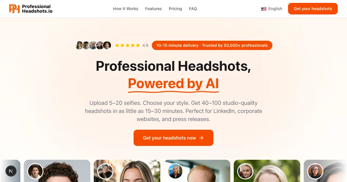 ProfessionalHeadshotio.io screenshot 1