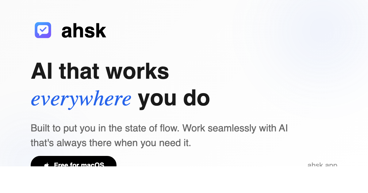 Ahsk AI screenshot 1