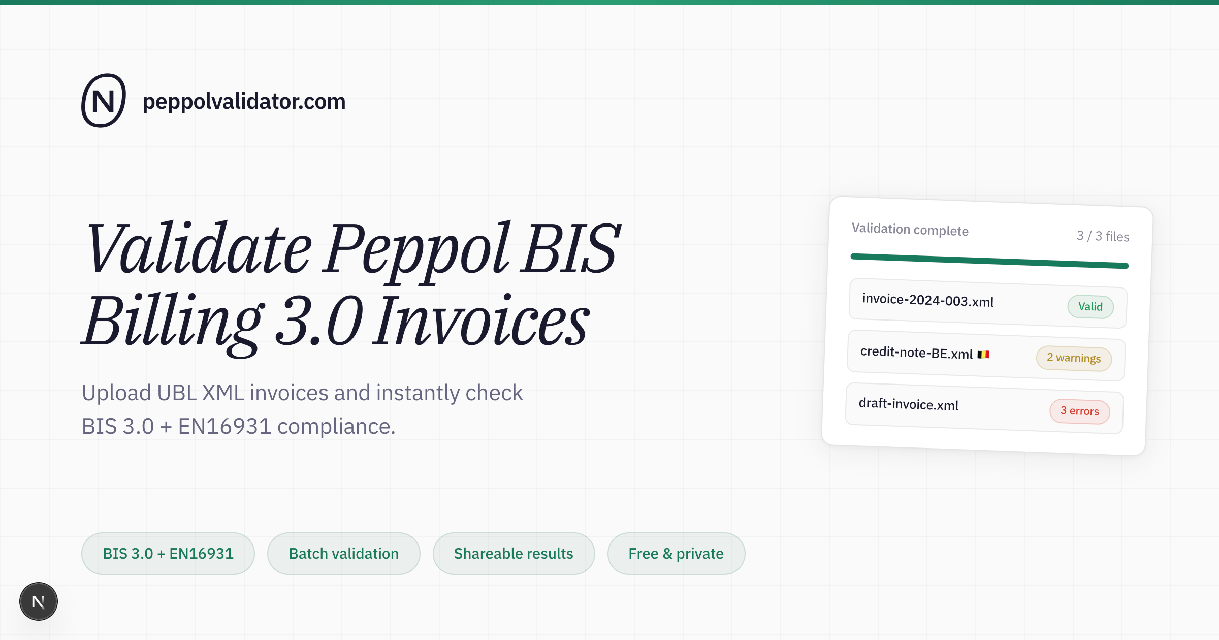 Peppol Validator screenshot 1