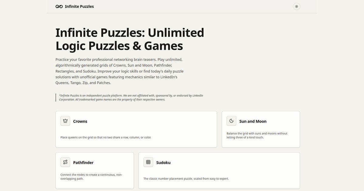 Infinite Puzzles screenshot 1