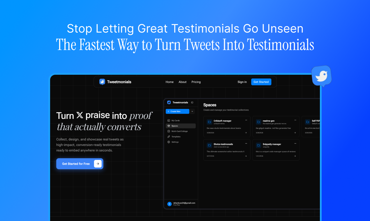 Tweetmonials screenshot 1